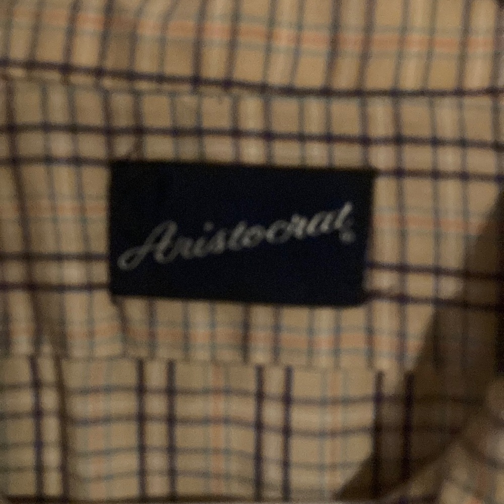 Classic Tan Plaid Button-Down Shirt - Picture 2 of 4